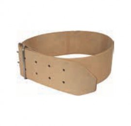 Collier cuir pour cloches avec boucle fer 120x10cm