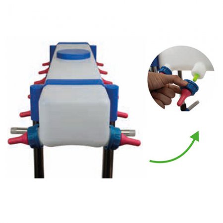 Seau d'ô allaitement multiple linéaire Ba-Feed 9L pour agneaux/chevreaux 12 postes - 15500 - Seau d'ô allaitement multiple linéaire Ba-Feed 9L pour agneaux/chevreaux 12 postes