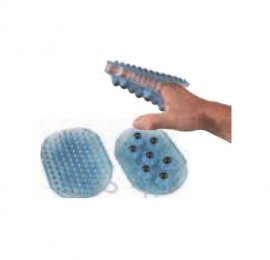 Etrille en gomme style gant avec boules magnétiques de massage