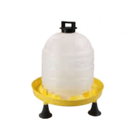Abreuvoir à siphon plastique blanc/jaune pour poulets 15L - 15556 - Abreuvoir à siphon plastique blanc/jaune pour poulets 15L