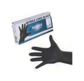 Gant nitrile noir jetable Long Black 30cm 5,5mil 0,14mm